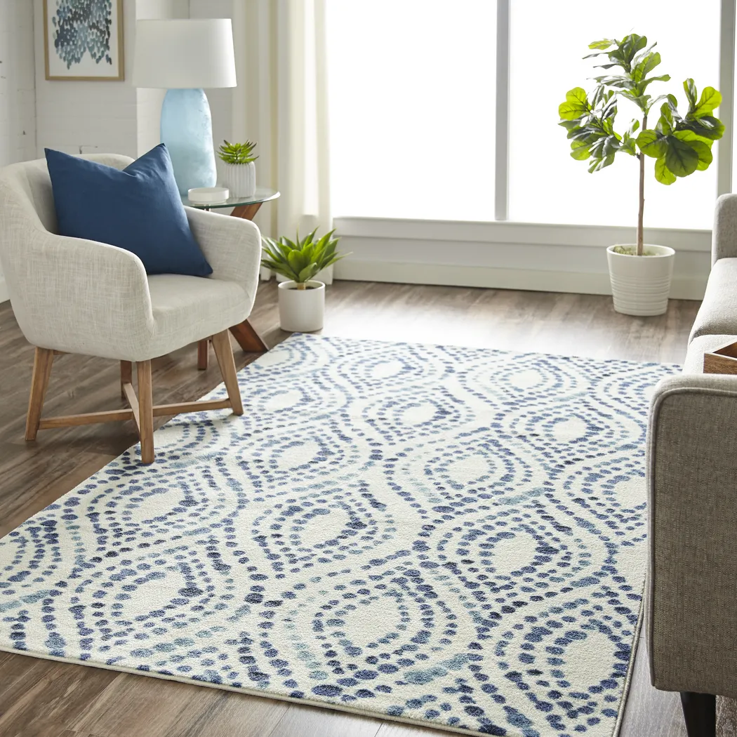Yanet Navy 5' x 8' Rug - Thumbnail - Image 3