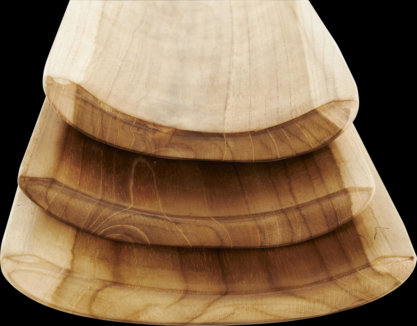 Yaoli Brown Tray, Set of 3 - Thumbnail - Image 4