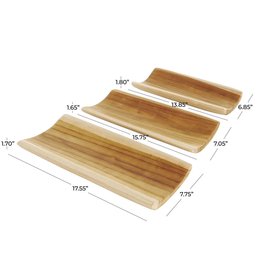 Yaoli Brown Tray, Set of 3 - Thumbnail - Image 8