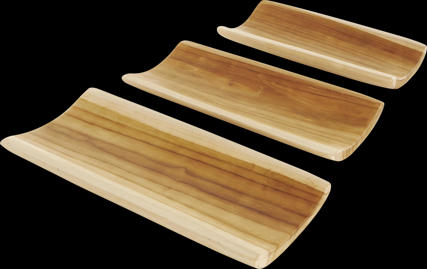 Yaoli Brown Tray, Set of 3 - Thumbnail - Image 1