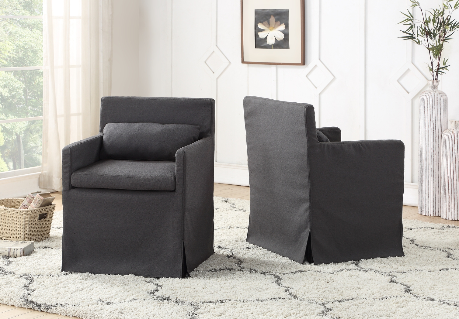 Yarberry Dark Gray Set of 2 Side Chairs - Thumbnail - Image 5
