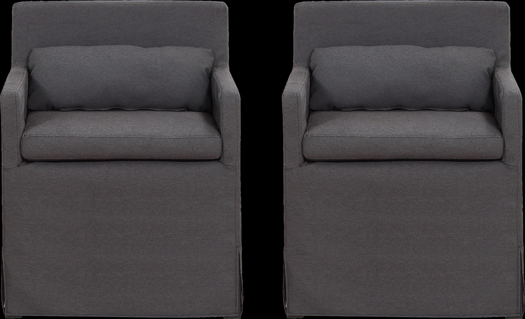Yarberry Dark Gray Set of 2 Side Chairs - Thumbnail - Image 1