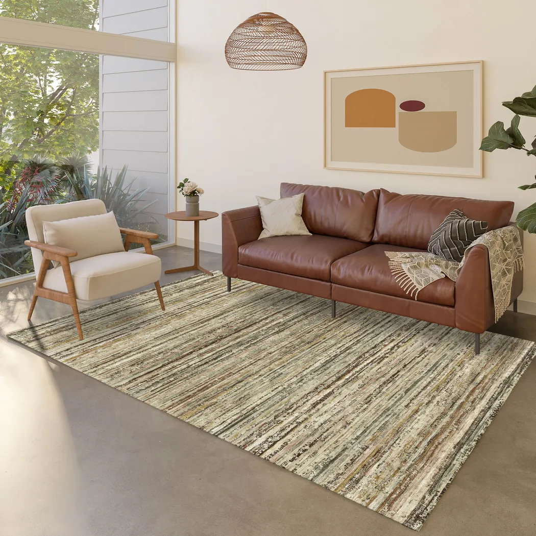 Yechi Brown 5' x 8' Machine Washable Rug - Thumbnail - Image 2