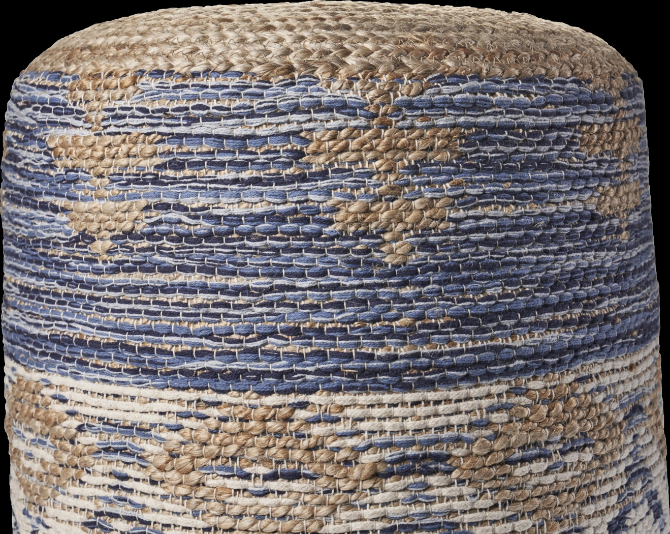 Yecoh Blue/Natural Pouf - Thumbnail - Image 5