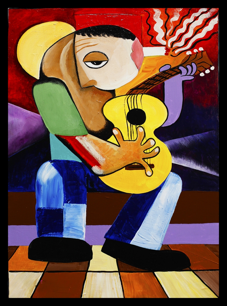 Yellow Guitar Artwork - Thumbnail - Image 1