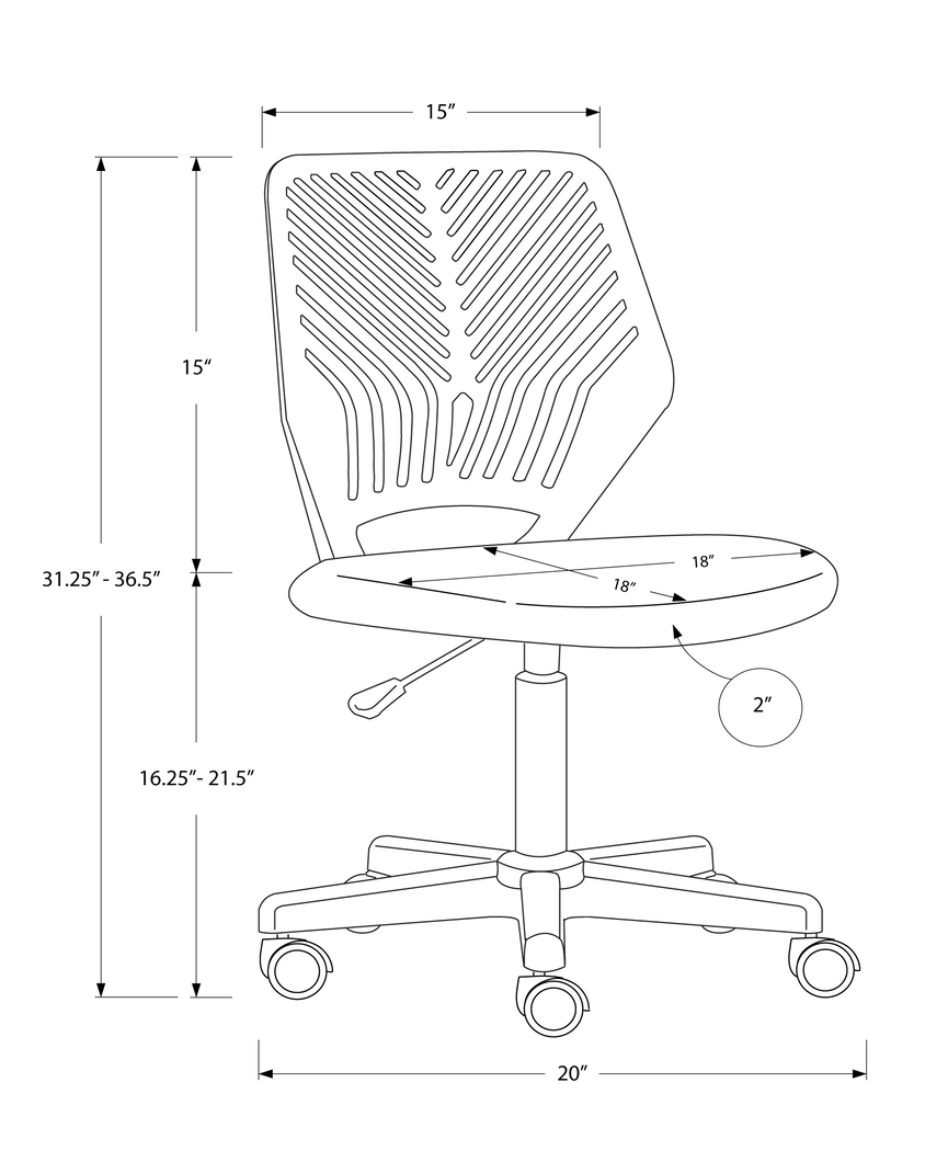 Yellowroot White Office Chair - Thumbnail - Image 6