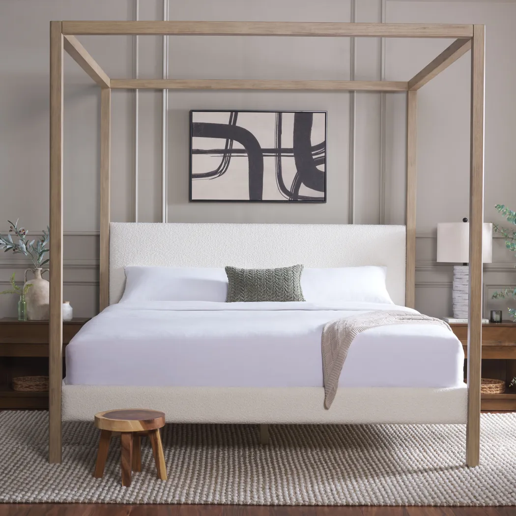 Yemin Ivory/Natural King Bed - Thumbnail - Image 2