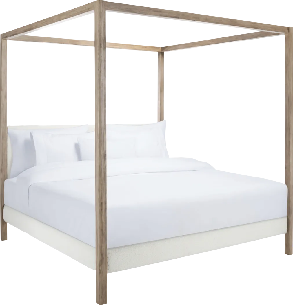 Yemin Ivory/Natural King Bed - Thumbnail - Image 1