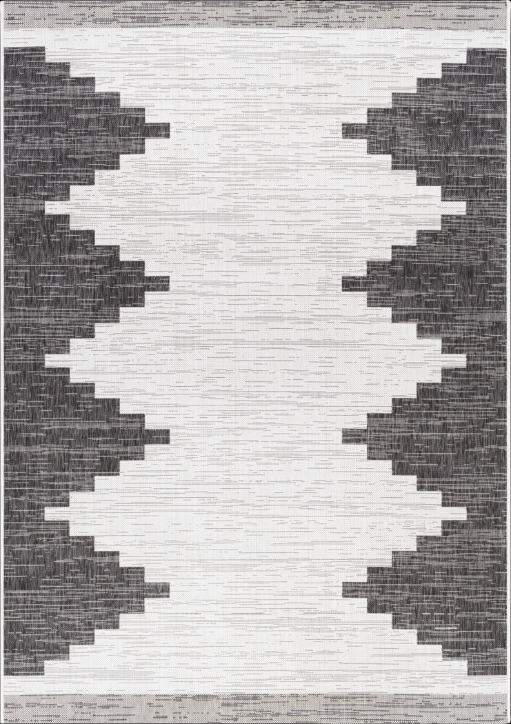 Yenna Black 5'3 x 7'7 Indoor/Outdoor Rug - Thumbnail - Image 1