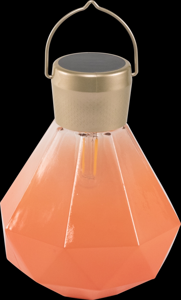 Yeser Cave Outdoor Coral Solar Lantern - Thumbnail - Image 8