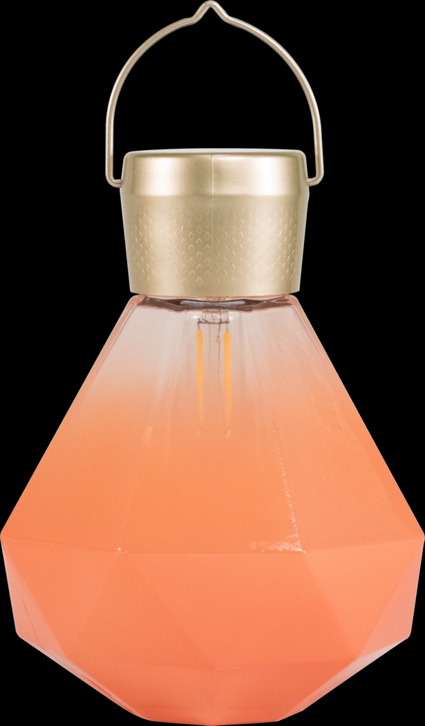 Yeser Cave Outdoor Coral Solar Lantern - Thumbnail - Image 1