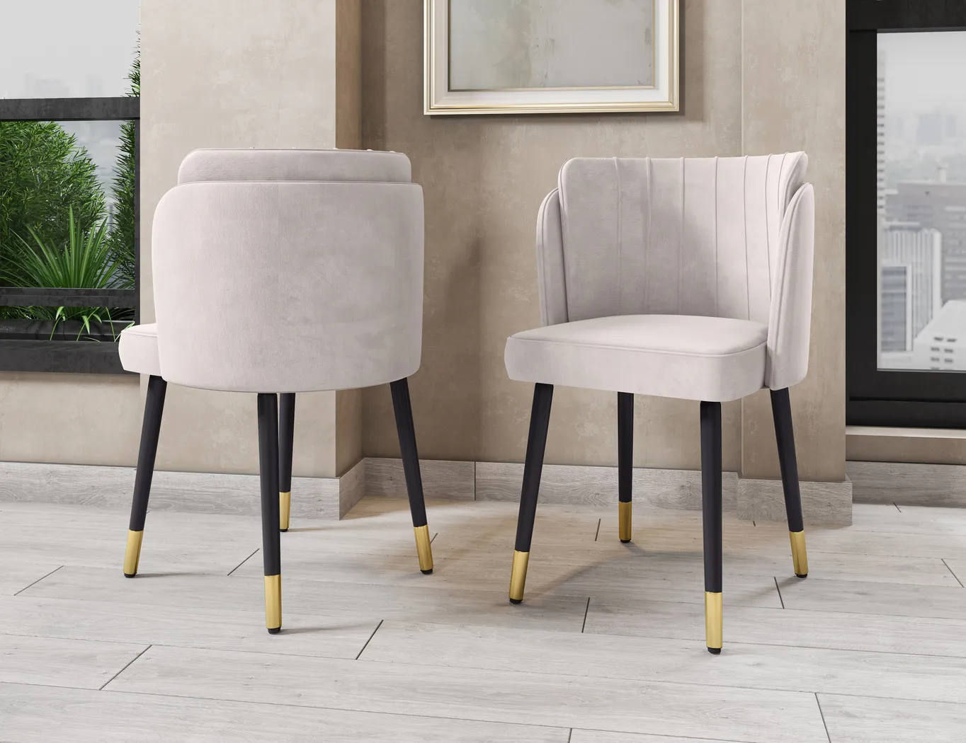 Yewex Cream Side Chair - Thumbnail - Image 2