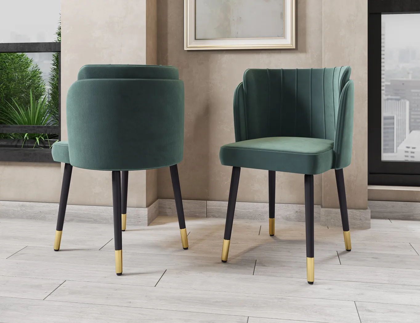 Yewex Green Side Chair - Thumbnail - Image 2