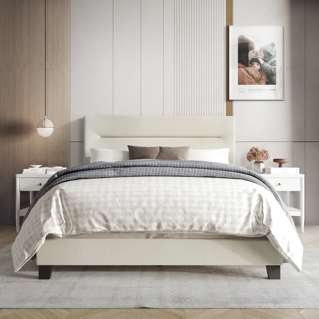 Yewrow Beige Queen Bed - Thumbnail - Image 2