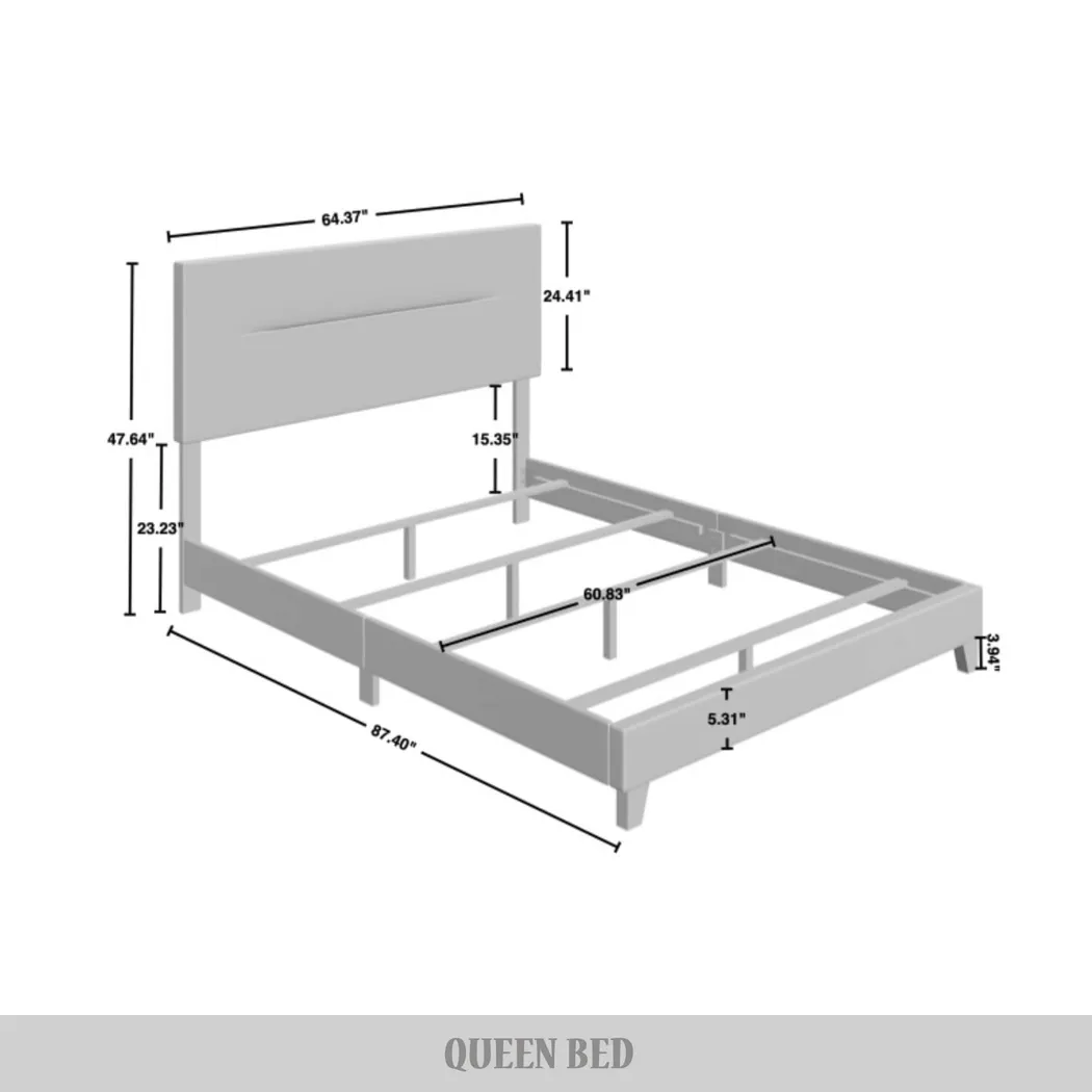Yewrow Beige Queen Bed - Thumbnail - Image 3