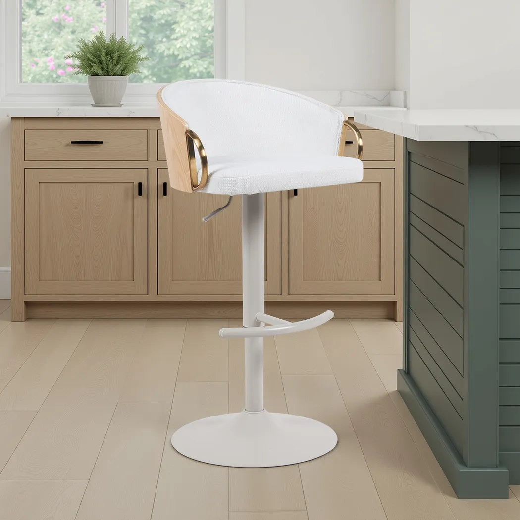 Yewshine White Barstool - Thumbnail - Image 2