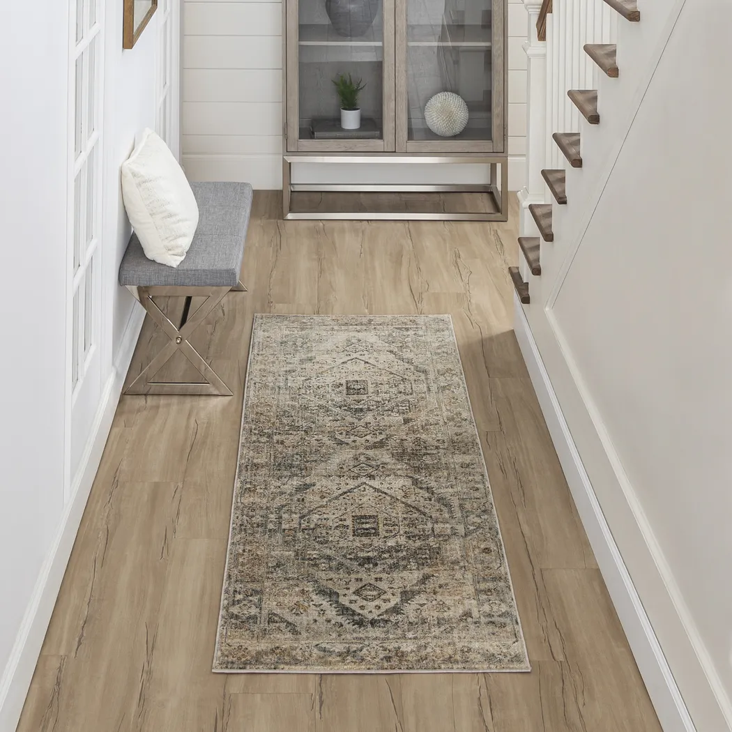 Yifah Beige 2'7 x 7'3 Runner Rug - Thumbnail - Image 2