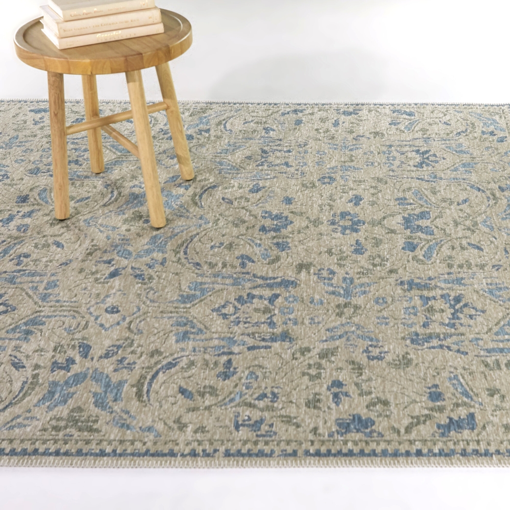 Yitri Blue 5'3 x 7' Rug - Thumbnail - Image 2