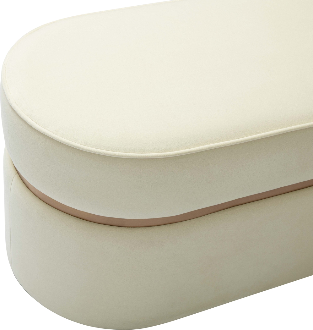 Yoalana Cream Accent Bench - Thumbnail - Image 5