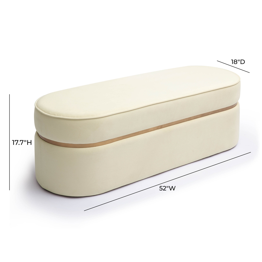 Yoalana Cream Accent Bench - Thumbnail - Image 6