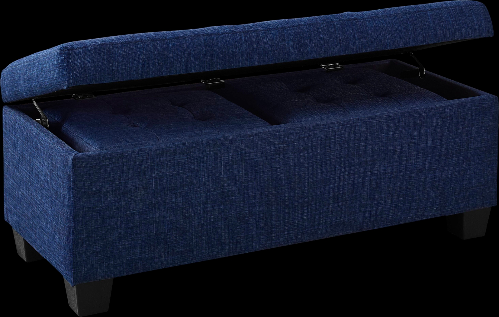 Yoest Blue 3pc Storage Ottoman Set - Thumbnail - Image 6