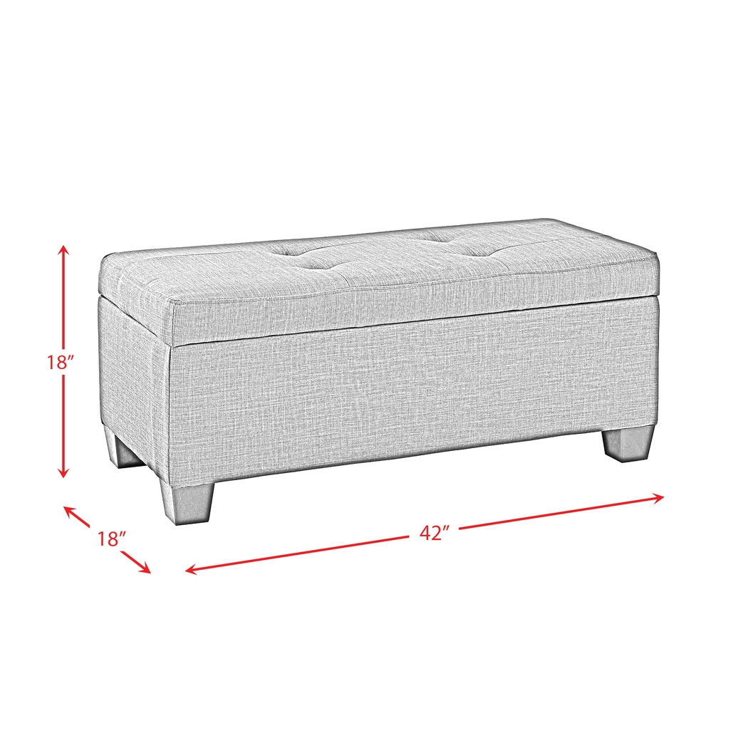 Yoest Blue 3pc Storage Ottoman Set - Thumbnail - Image 8