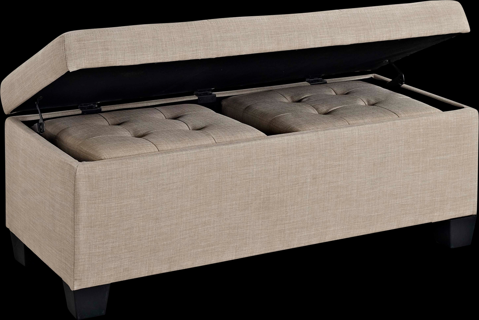 Yoest Natural 3pc Storage Ottoman Set - Thumbnail - Image 6