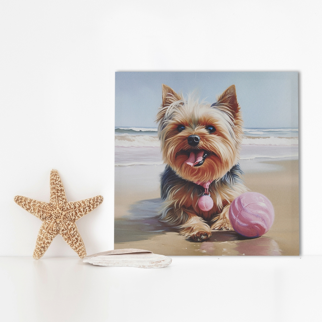 Yorkie Beach Days Blue Wall Decor - Thumbnail - Image 2