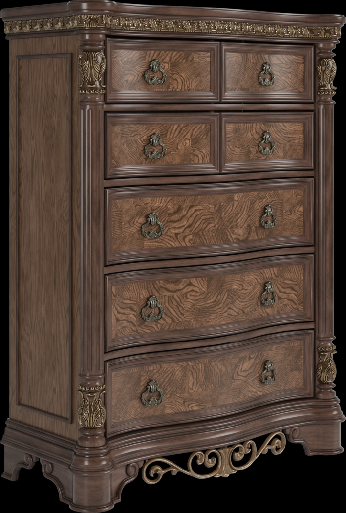 Yorkshire Manor Brown 5 Pc Queen Panel Bedroom - Thumbnail - Image 6