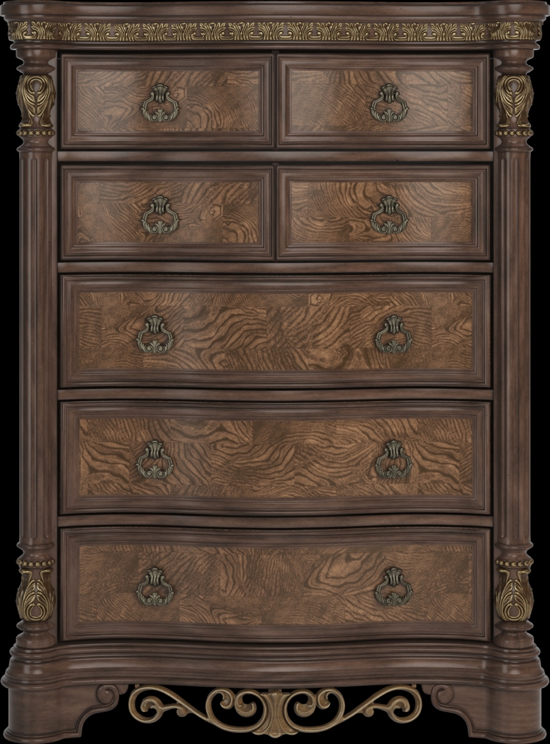 Yorkshire Manor Brown 5 Pc Queen Panel Bedroom - Thumbnail - Image 5