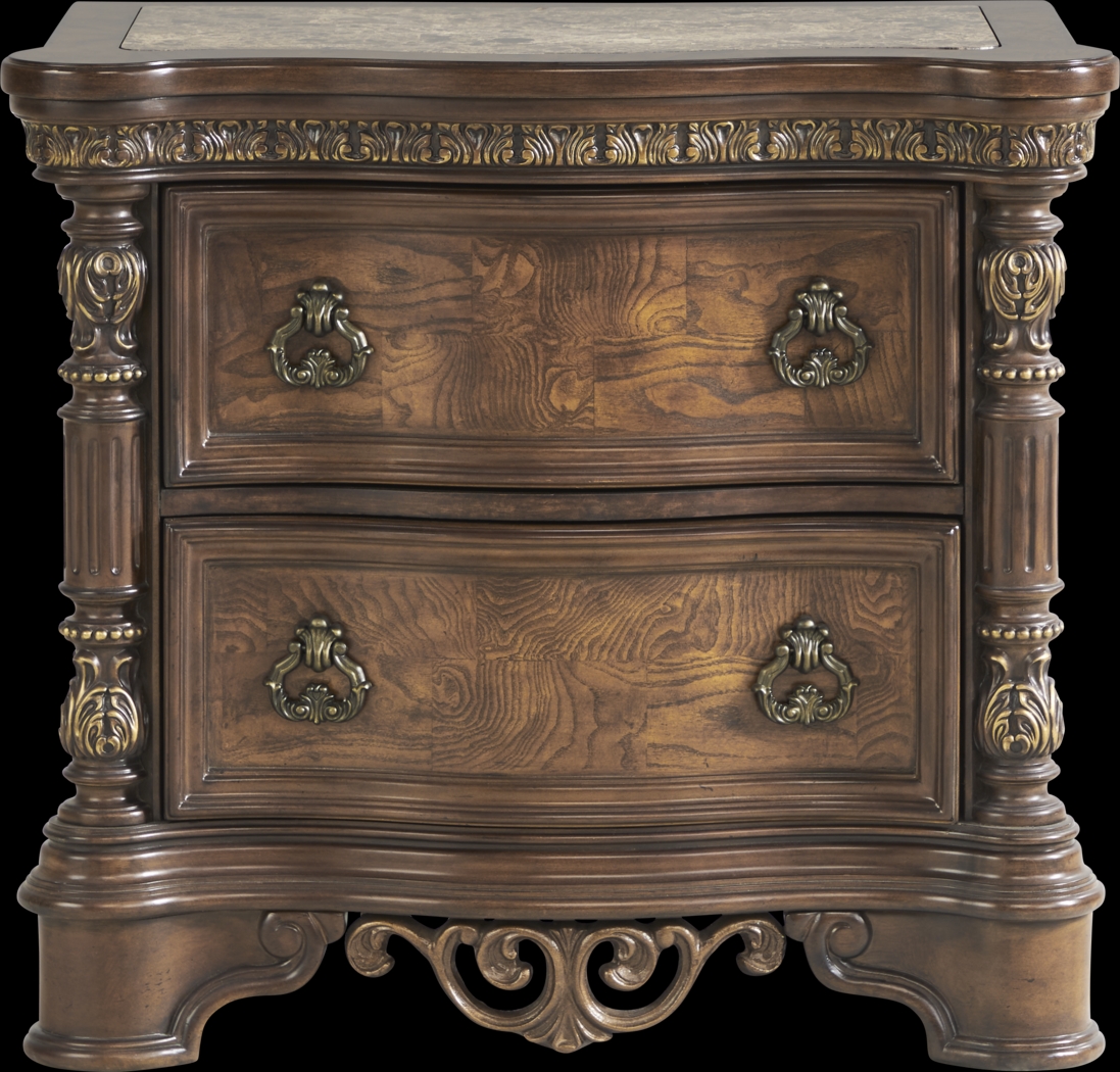 Yorkshire Manor Brown 7 Pc King Panel Bedroom - Thumbnail - Image 13