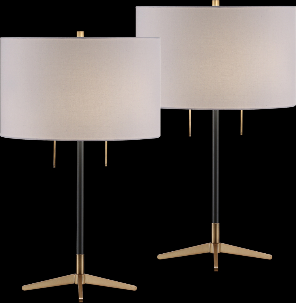Yorkston Gray Table Lamps, Set of 2 - Thumbnail - Image 1