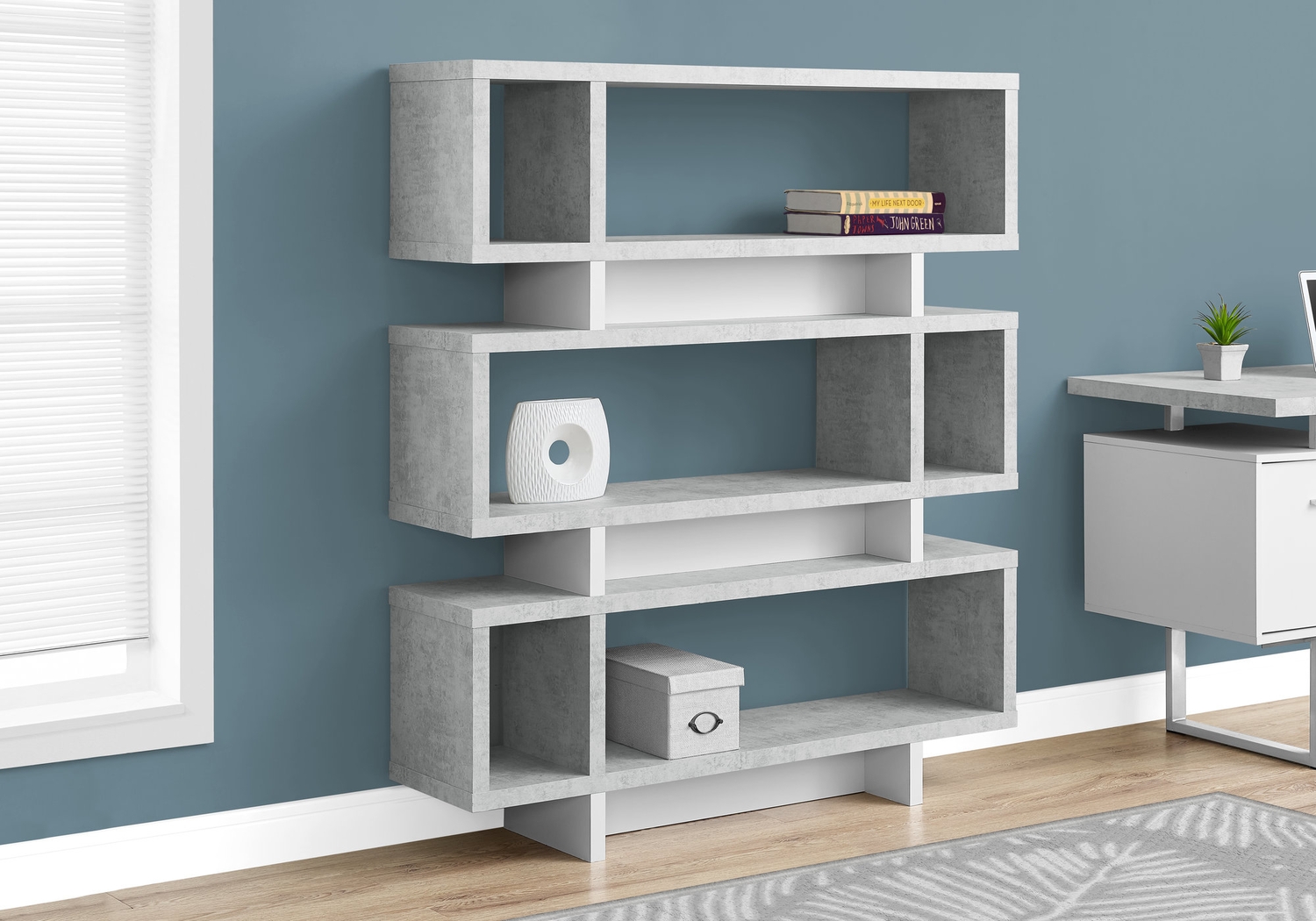 Yorkwood Gray Bookcase - Thumbnail - Image 2