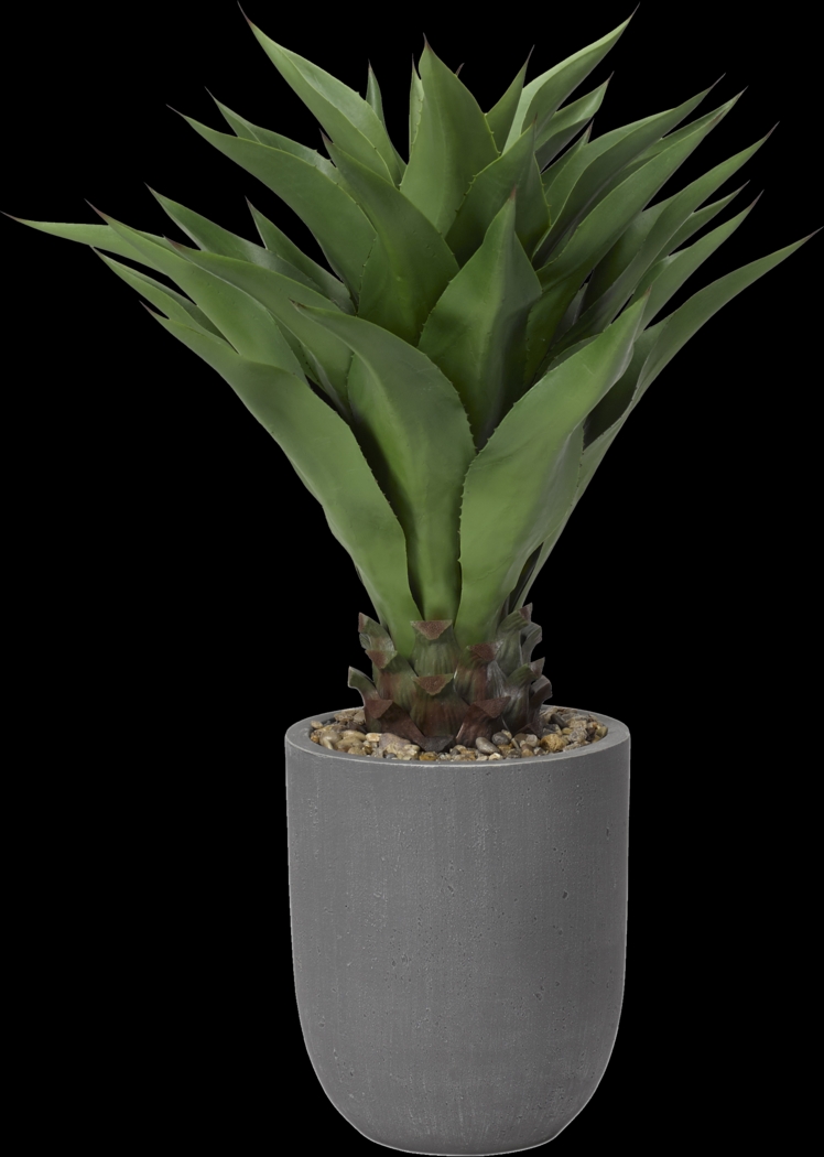 Yoro Green 36 in. Artificial Sisal Tree in Gray Planter - Thumbnail - Image 1