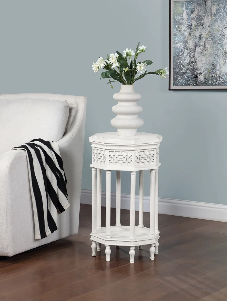Yosida White Accent Table - Thumbnail - Image 2
