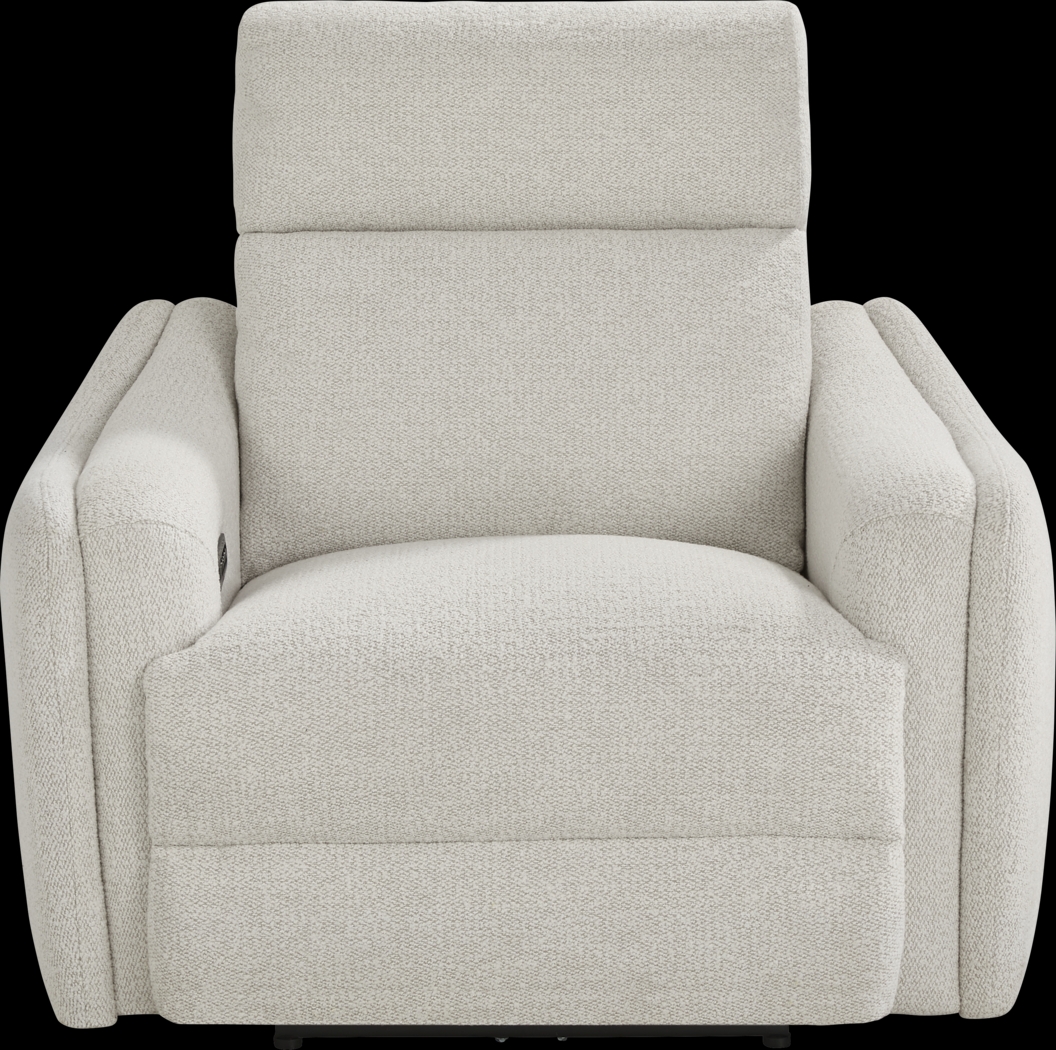 Yountville White Dual Power Recliner - Thumbnail - Image 2