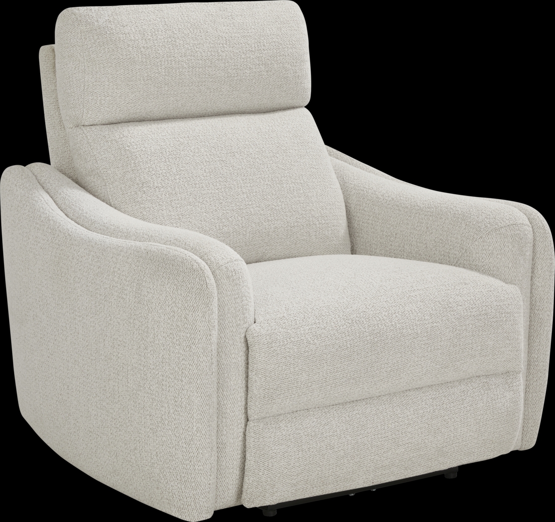 Yountville White Dual Power Recliner - Thumbnail - Image 3