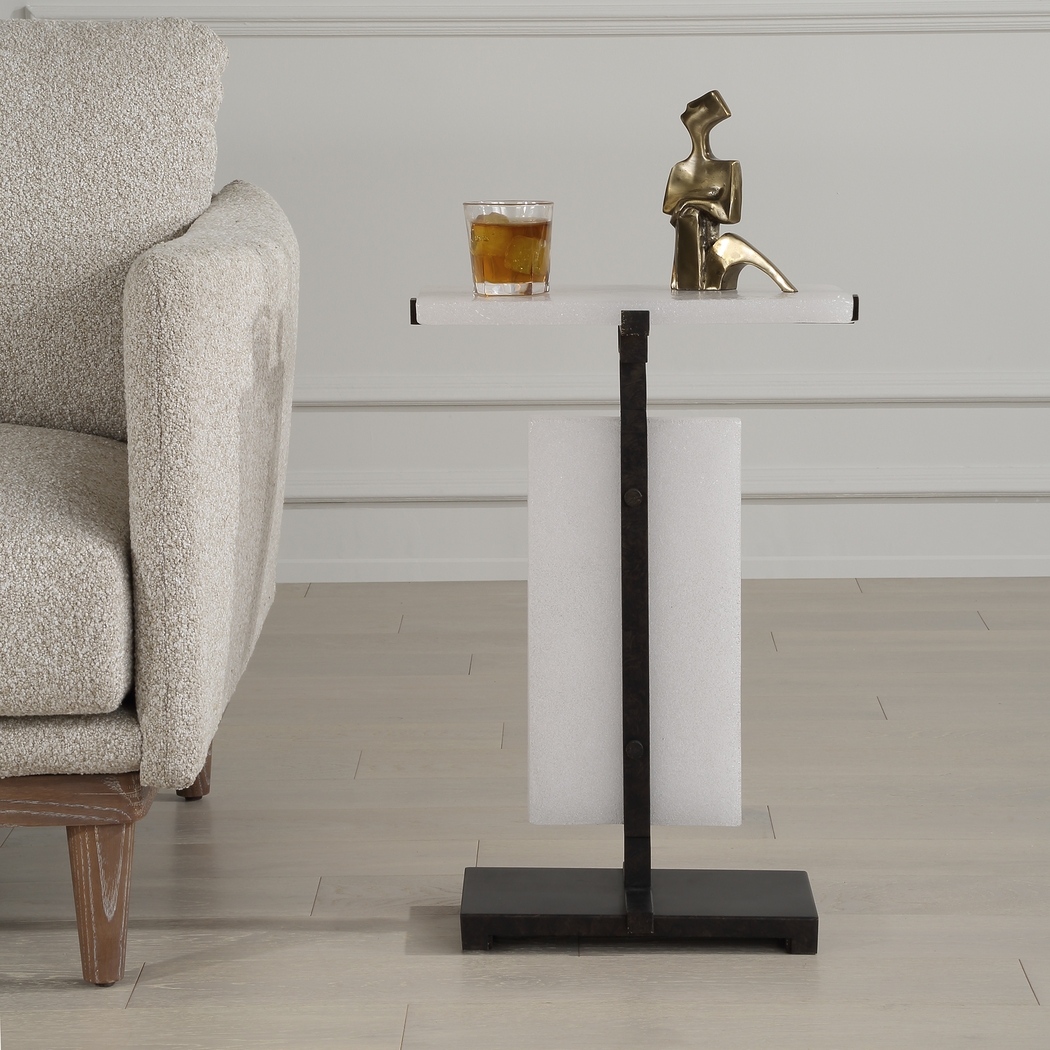 Yoya White Accent Table - Thumbnail - Image 4