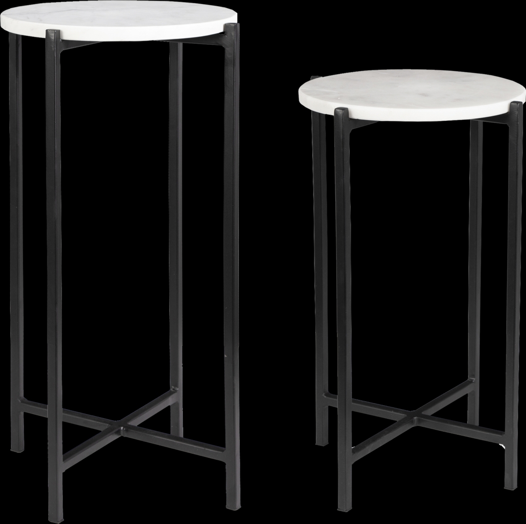 Yrenea White Nesting Table, Set of 2 - Thumbnail - Image 1