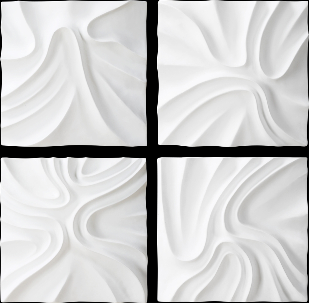 Yuaher White Wall Decor, Set of 4 - Thumbnail - Image 1