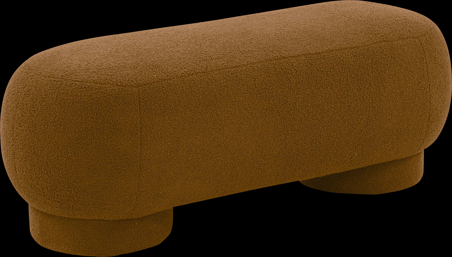 Zacate Brown Ottoman - Thumbnail - Image 1