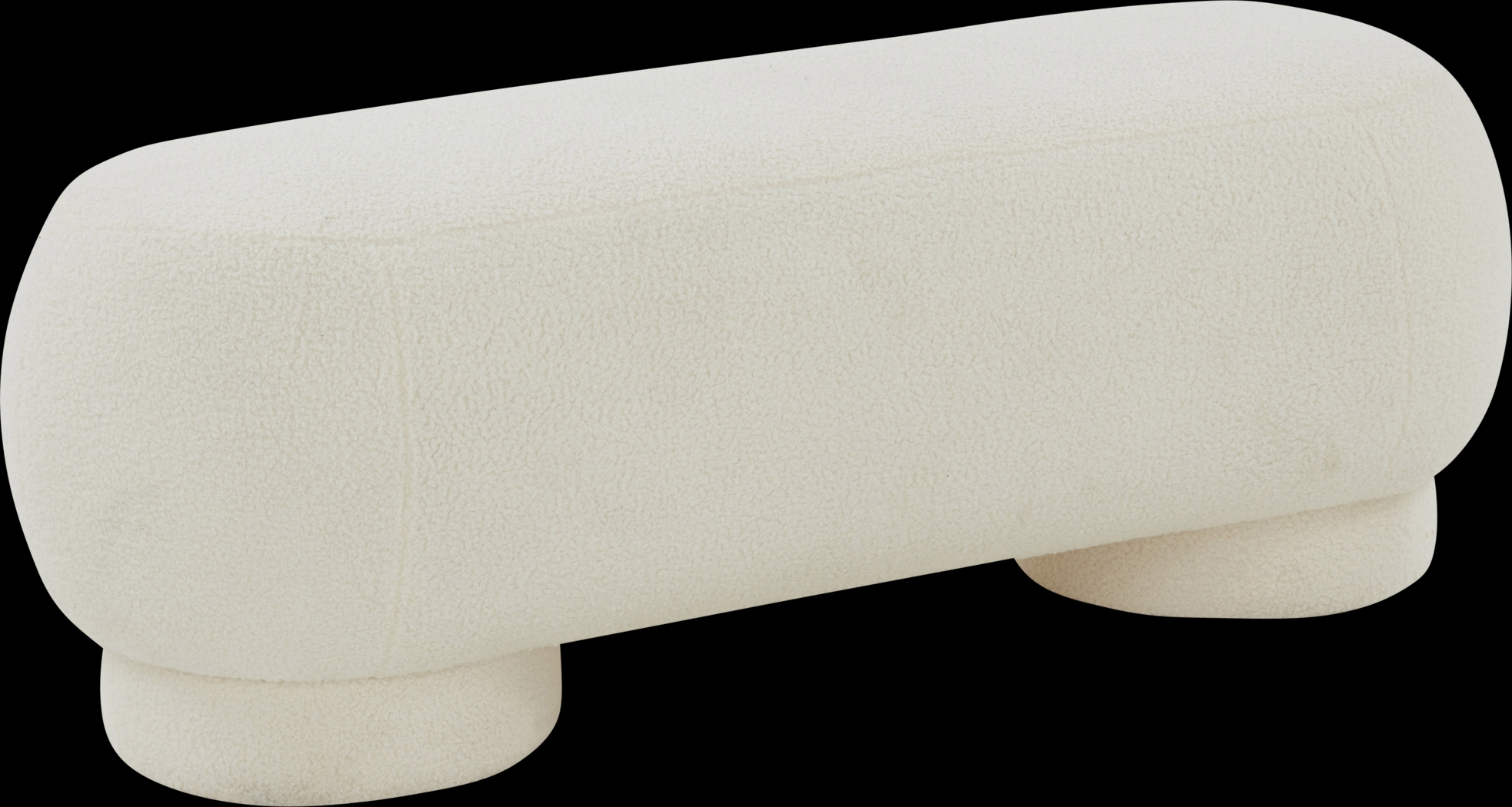 Zacate Cream Ottoman - Thumbnail - Image 1