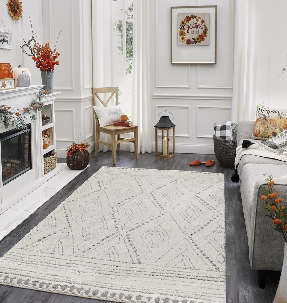 Zacheus Cream 5' x 8' Rug - Thumbnail - Image 2