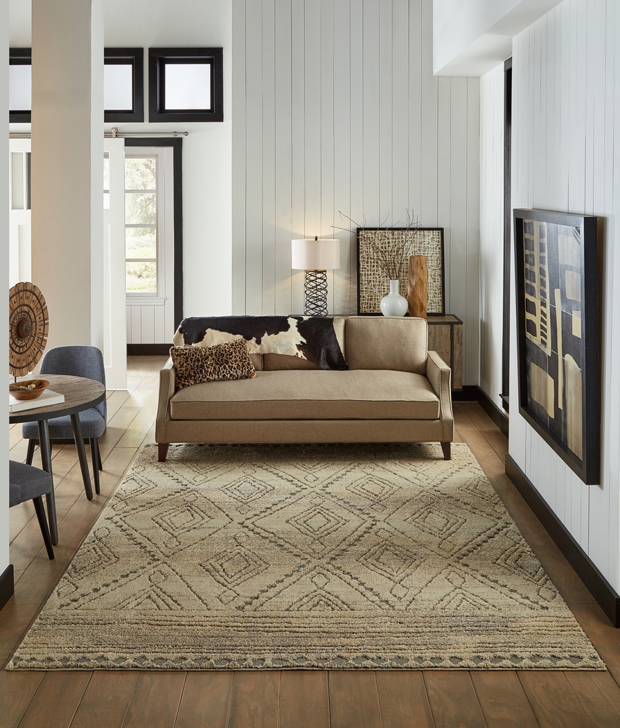 Zacheus Tan 5' x 8' Rug - Thumbnail - Image 2