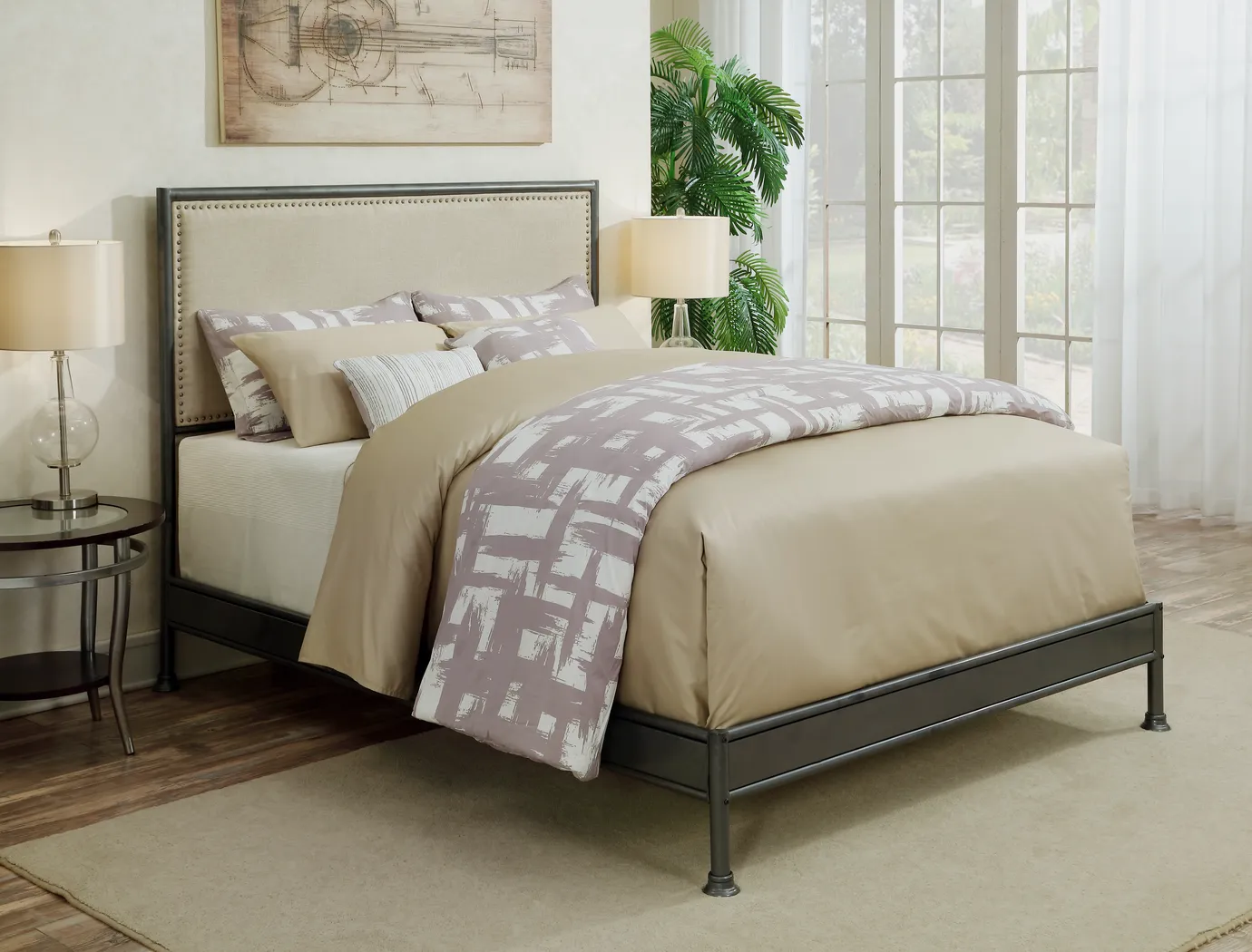 Zadie Sand Queen Panel Bed - Thumbnail - Image 8