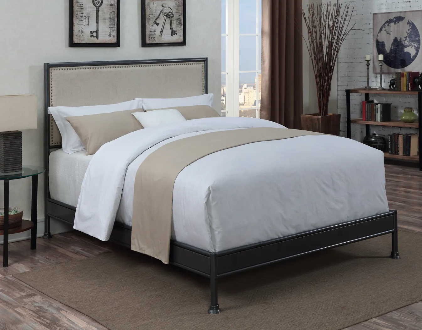 Zadie Sand Queen Panel Bed - Thumbnail - Image 9