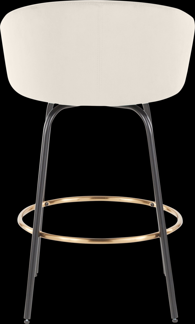 Zaharias Cream Swivel Counter Height Stool, Set of 2 - Thumbnail - Image 6