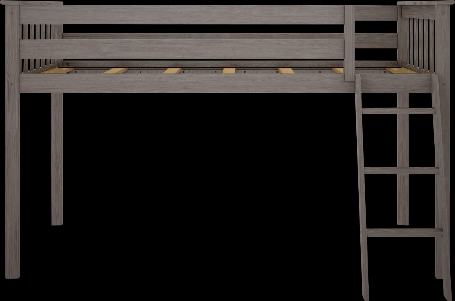 Kids Zahava Brown Twin Low Loft Bed - Thumbnail - Image 5