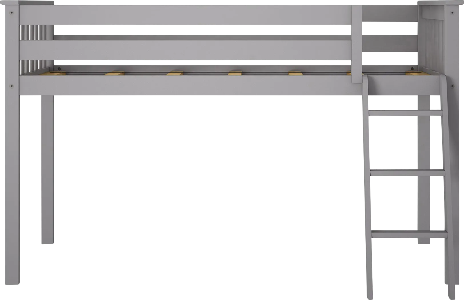 Kids Zahava Gray Twin Low Loft Bed - Thumbnail - Image 3