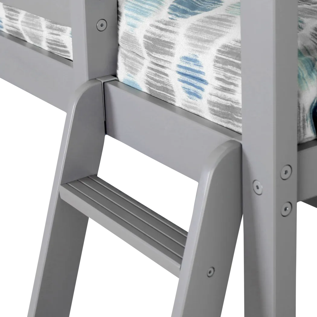 Kids Zahava Gray Twin Low Loft Bed - Thumbnail - Image 6